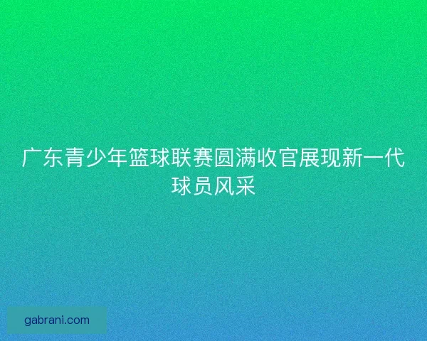 广东青少年篮球联赛圆满收官展现新一代球员风采